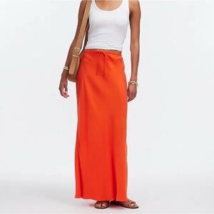 Orange Madewell maxi skirt- size 8